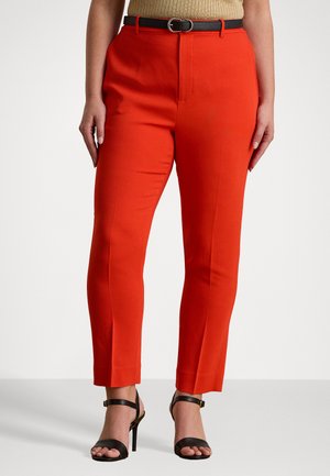 STRETCH CADY CROPPED PANT - Broek - bright vermilion