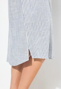 Ulla Popken COASTAL STRIPED SHORT SLEEVE COLLARED - Vestido informal - atlantic blue