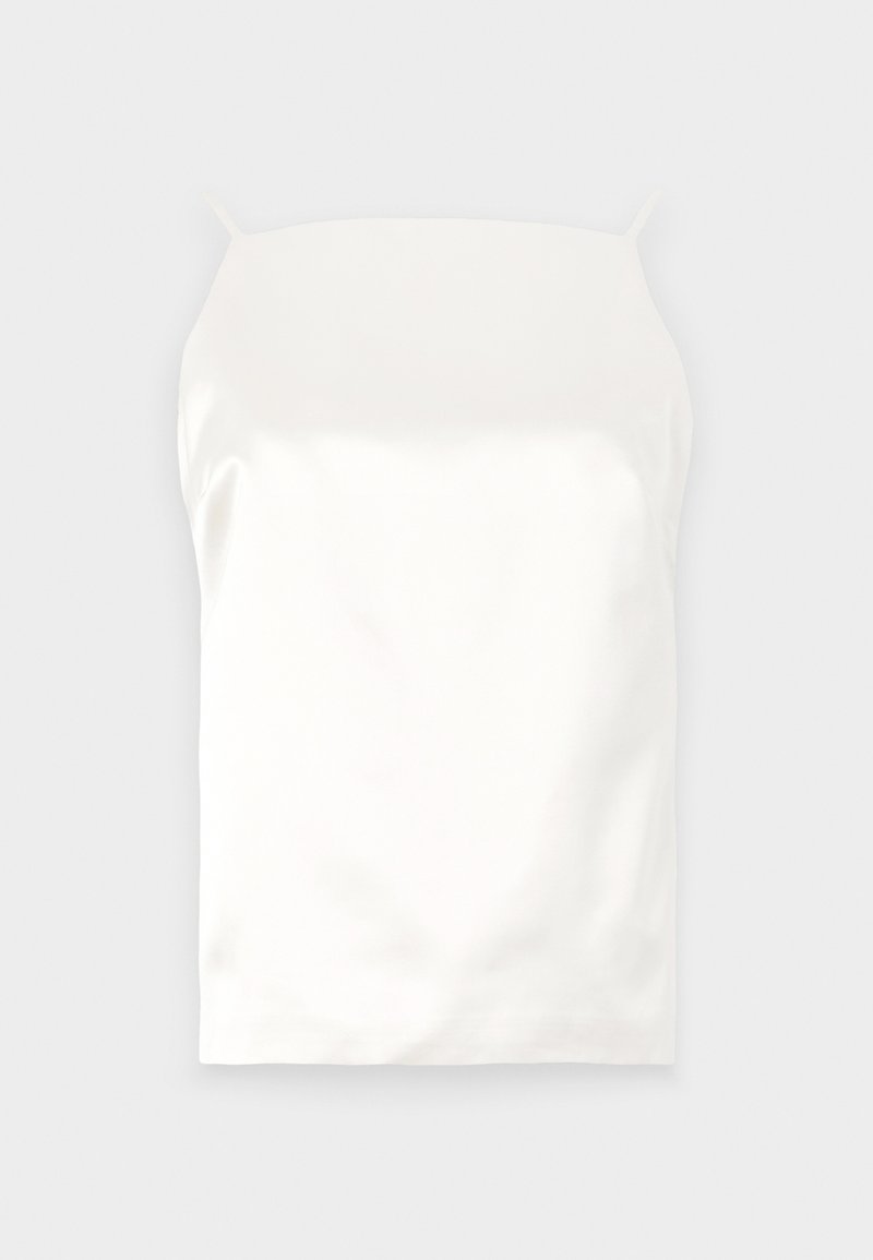 Abercrombie & Fitch Satin Open-Back Apron Top - Top - off white/beige ...