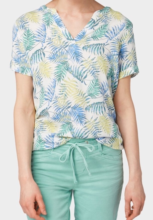 Top Manches 3/4 Beige Motifs Taille S - Dandy's - Très Bon état Léger Transparent