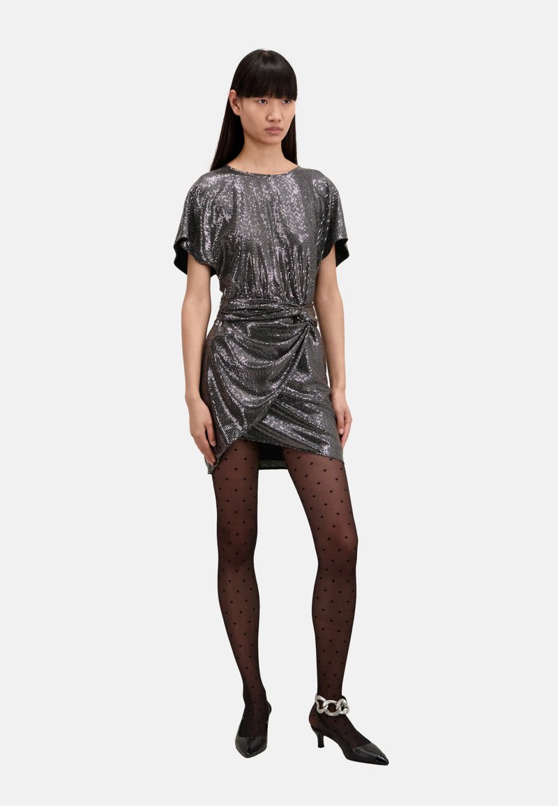 the kooples silver dress The Kooples SHORT - Cocktail dress / Party dress - silver/silver-coloured