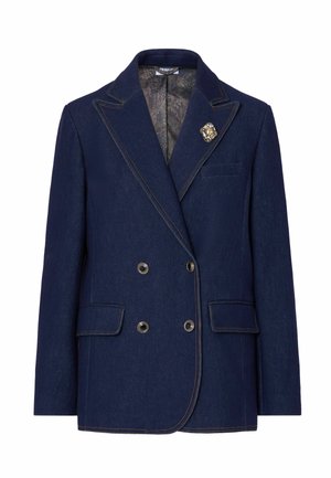 LIU JO, LIU JO DOUBLE-BREASTED DENIM BLAZER - Korte frakker - dark blue