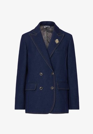 LIU JO, LIU JO DOUBLE-BREASTED DENIM BLAZER - Κοντό παλτό - dark blue