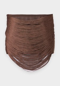 TASSEL SKIRT - Mini skirts  - brown