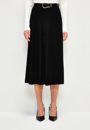 SLIT  - A-line skirt - black