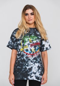 Paradiso Clothing BOB MARLEY WERE JAMMIN NEON SIGN DIP DYE  - Print T-shirt - white