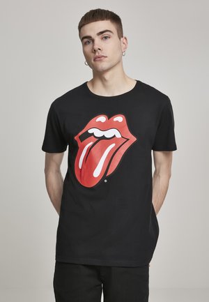 ROLLING STONES TONGUE - Trükipildiga T-särk - black