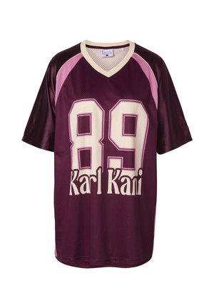 Karl Kani, OG 89 ROUND SERIF FOOTBALL JERSEY - T-shirts print - off white berry plum