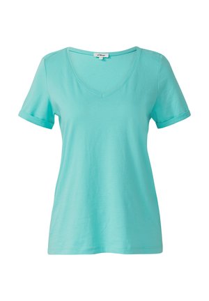 s.Oliver WEICHES MIT V-AUSSCHNITT - T-shirt basic - anthrazit