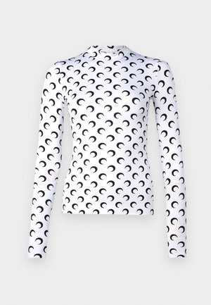 MOON PRINTED SECOND SKIN HIGH NECK  - T-shirt à manches longues - optical white