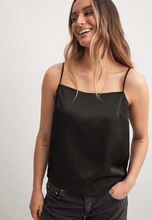 NA-KD TIE BACK DETAIL SINGLET - Top - black