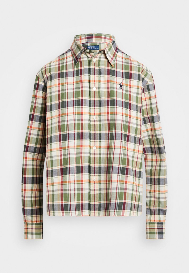 Polo Ralph Lauren LONG SLEEVE BUTTON FRONT SHIRT - Chemisier - green ...