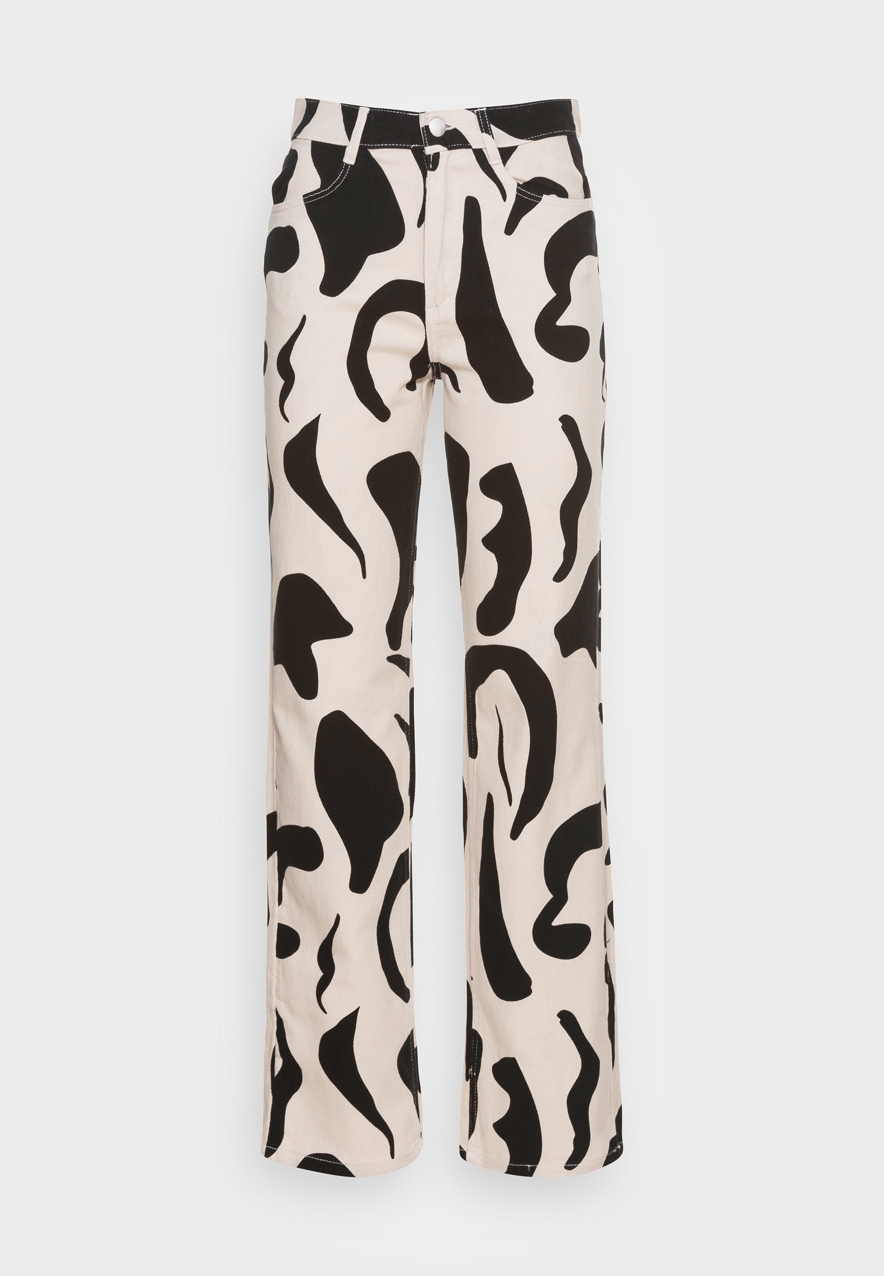Monki Straight leg jeans - white dusty 