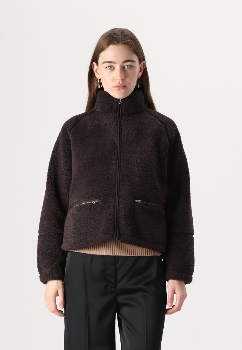 Samsøe Samsøe TARA JACKET - Fleecejas - chocolate torte