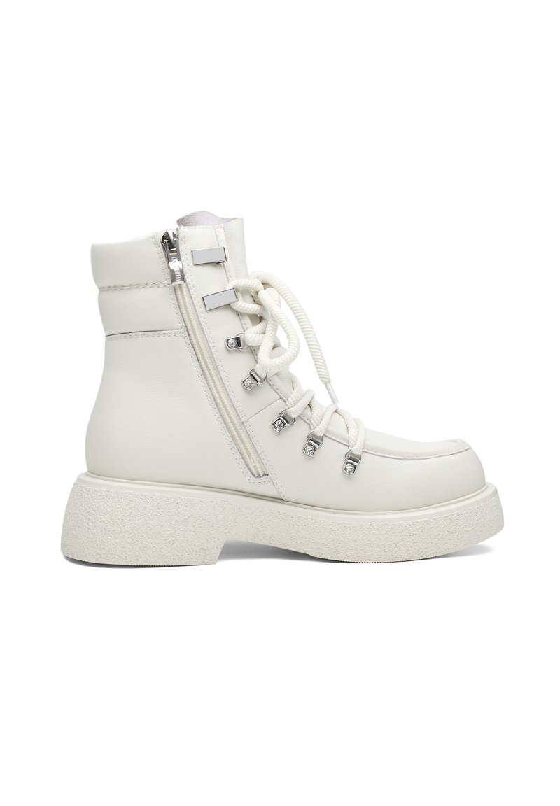 Keddo Enkellaarsjes met plateauzool - white