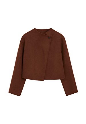 Massimo Dutti, BUTTON DETAIL CAPE JACKET - Leichte Jacke - brown