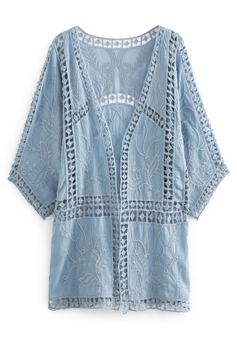 Next CROCHET LONGLINE COVERUP Vest blue/blauw Zalando.nl