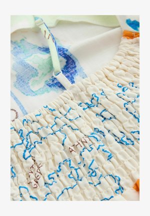 Next, REGULAR FIT - LINEN RICH SQUARE NECK CAMI MIDI DRESS . - Hverdagskjole - white blue