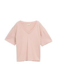 BOXY V NECK - T-shirt basic - rose smoke