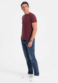 Ombre Jednoduché tričko - burgundy