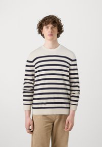GAP CORE CREW FEEDER STRIPE - Pulóver - birch