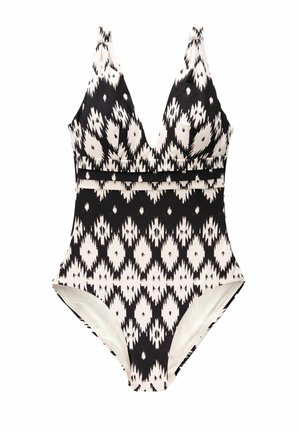 TAN SPOT PLUNGE - Uimapuku - black cream aztec