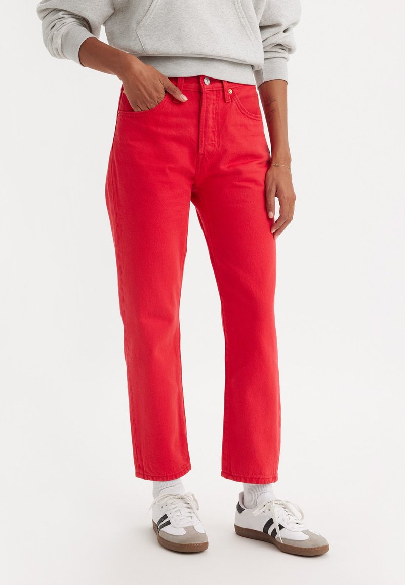 Levi's® CROP - Jeans a sigaretta - script red