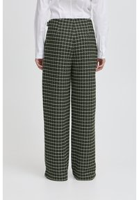 ICHI KATE CLOULE  - Kelnės - rifle green check