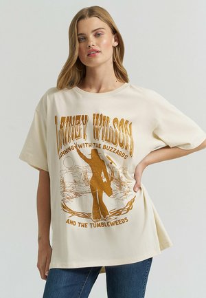 SHORT SLEEVE BUZZARDS_TEE - T-Shirt print - cream
