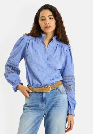 Grain de Malice, CHEMISE BRODÉE DÉTAILS AJOURÉS - Blusa - bleu