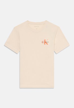 Calvin Klein Jeans CHEST MONOLOGO UNISEX - Print T-shirt - whitecap gray