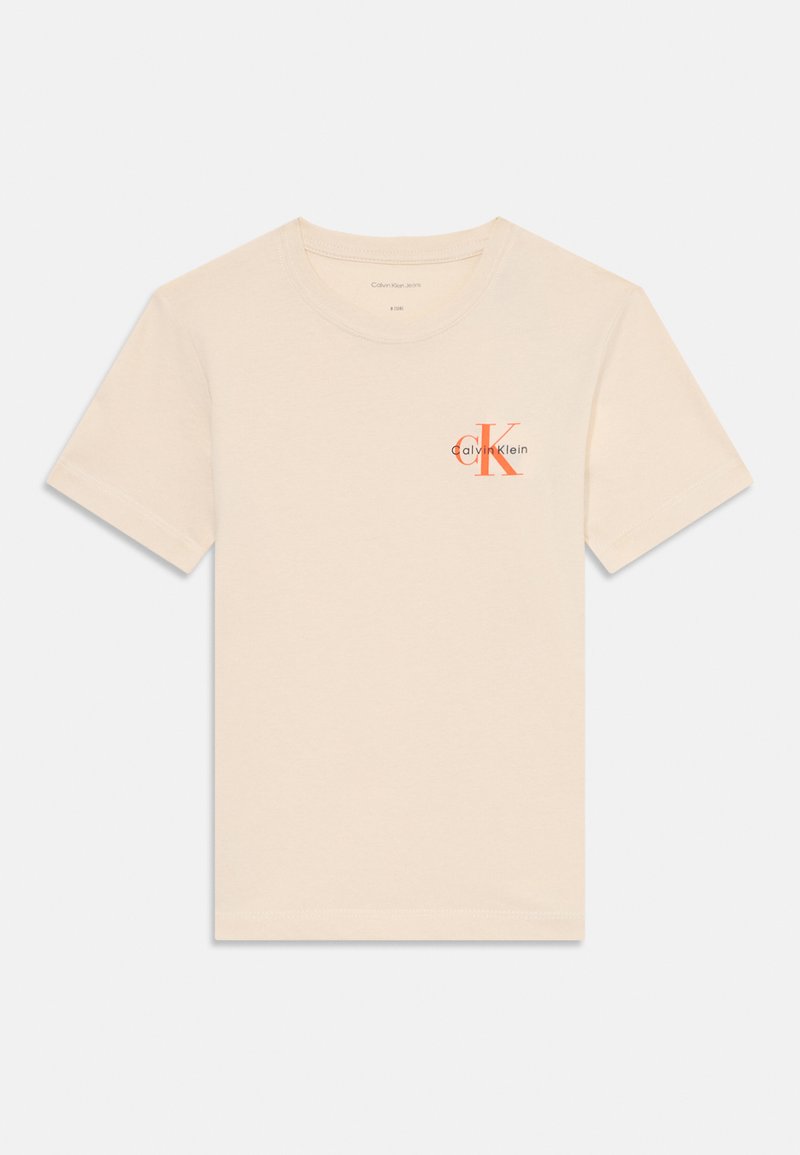 Calvin Klein Jeans CHEST MONOLOGO UNISEX - Nyomott mintás póló - whitecap gray