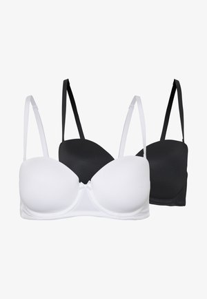 STRAPLESS 2 PACK - Multiway / Strapless bra - white/black