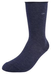 Calvin Klein Underwear WOMEN SOCK ROLL TOP 3 PACK - Meias - denim navy