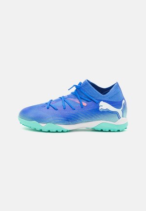 FUTURE MATCH - Botines de fútbol para césped - bluemazing/white/electric peppermint