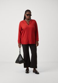 Tommy Hilfiger Curve V NECK - Túnica - dark magma