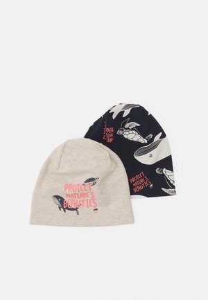 Name it NMNMIDI ANIMALPLANET UNISEX 2 PACK  - Pletena kapa - peyote mélange/dark sapphire