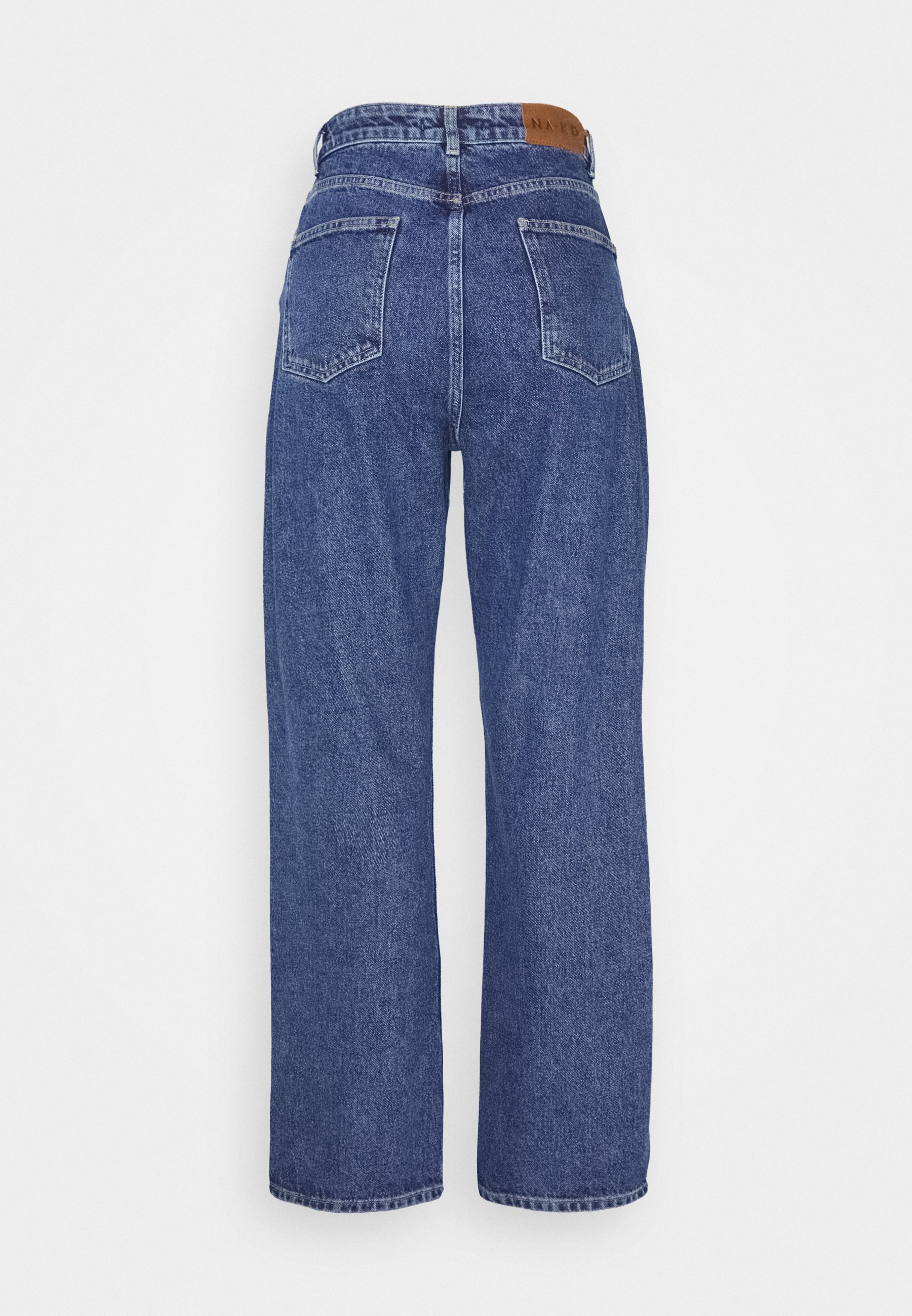 NA-KD Relaxed fit jeans - mid blue/blauw - Zalando.nl