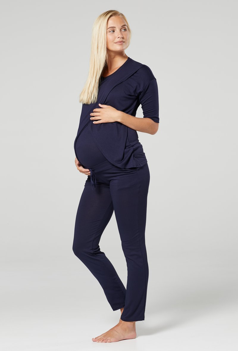 Happy Mama Nattøj sæt navy/mørkeblå