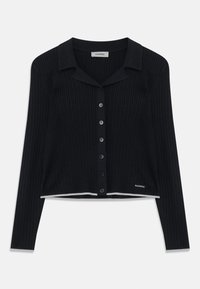 CARDIGAN CABLE FINE RAYURE BICOLORE - Kardigan - marine