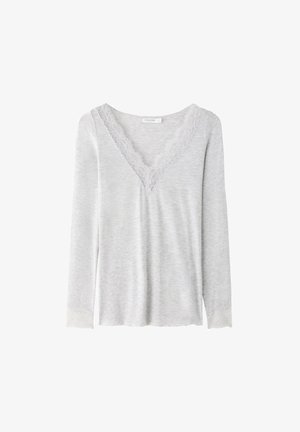 Stradivarius, T-shirt à manches longues - light grey