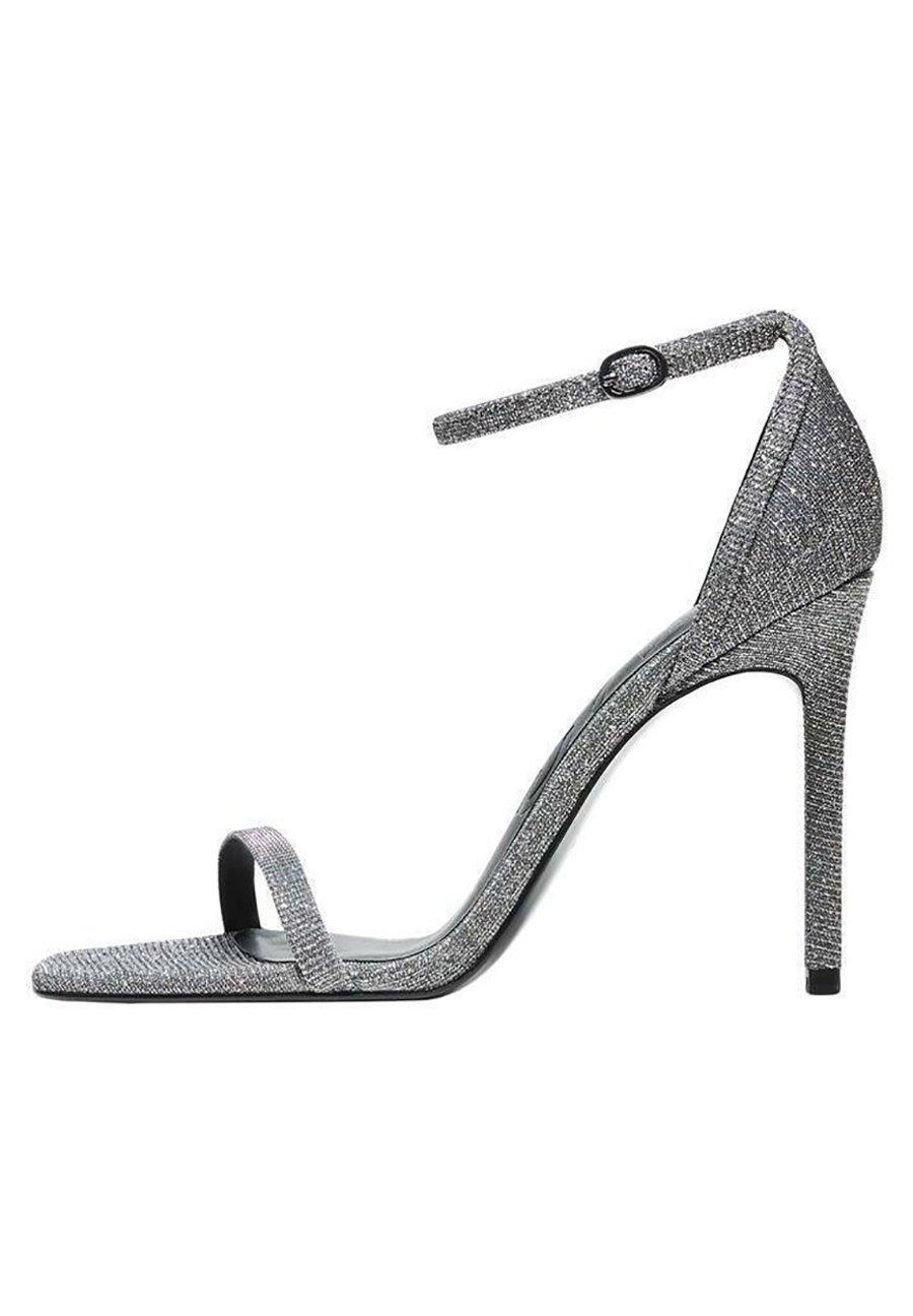 Hakken Hoge hakken Dames Schoenen Hakken Hoge hakken H\u0026M Hoge hakken Zwarte  stoffen hak met cutout en veters HM dance4life.com