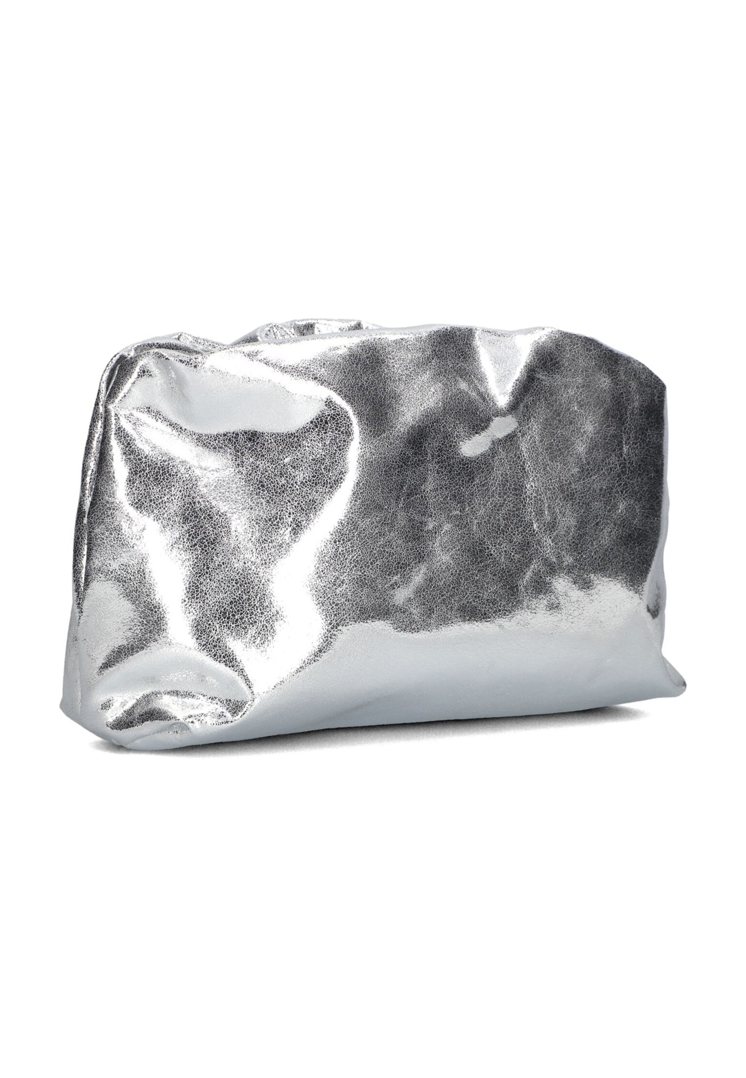 Wasserdichte Make-up-Tasche Aus PU-Leder – Silber, Mittelgroß & Stylisch