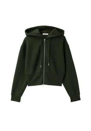 Stradivarius, ZIP-UP HOODED SWEATSHIRT - Sweat zippé - green