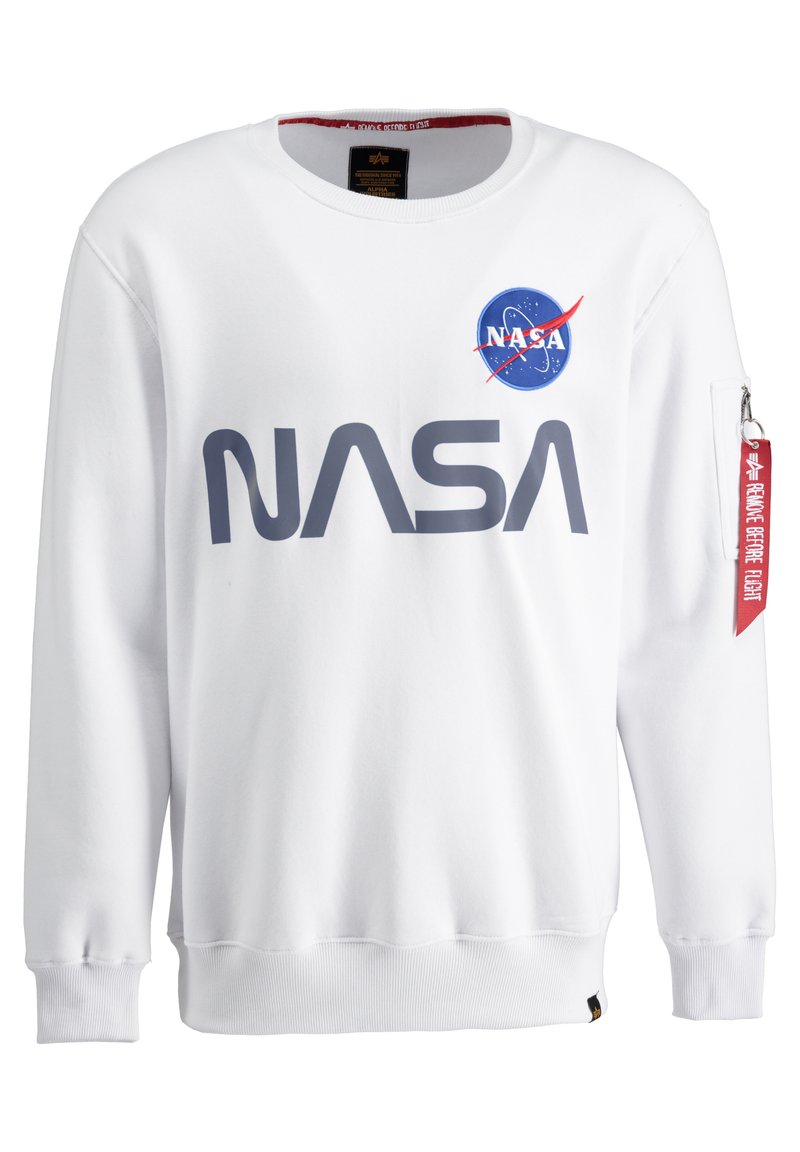 Alpha Industries NASA REFLECTIVE Sweatshirt white/weiß Zalando