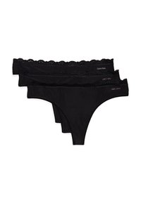 THONG STRETCH 3 PACK - String - black