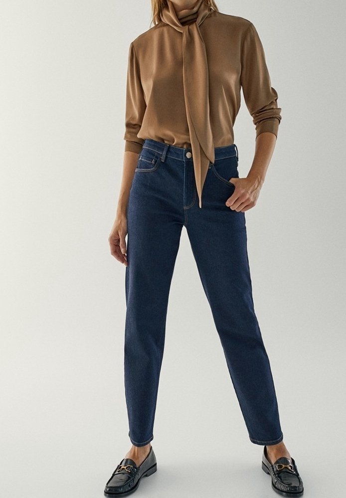 Massimo Dutti Jeans slim fit - dark blue