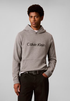 Calvin Klein, LOGO TERRY HOODY - Суитшърт с качулка - medium grey heather