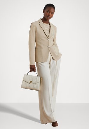 QUILTED LEATHER MEDIUM FARRAH SATCHEL - Borsa a mano - soft white