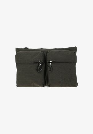 Sac noir texturé avec deux poches avant zippées, design matelassé et une poignée supérieure. Tissu durable avec un détail subtil de motif sur toute la surface.